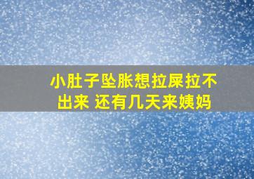 小肚子坠胀想拉屎拉不出来 还有几天来姨妈